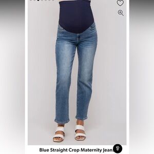 Pinkblush Blue Straight Leg Maternity Jeans